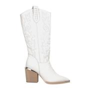 Alma EN Pena Cowboy boot broderad White, Dam