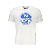 North Sails Bomull Logo Print Kortärmad T-shirt White, Herr