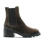 Tod's Svarta Mocka Ankelboots Black, Dam