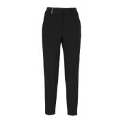 Peserico Cropped Trousers Black, Dam