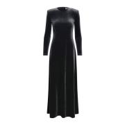 InWear Elegant Lång Svart Klänning Black, Dam