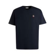 Bally Navy Blue Broderad Logga T-shirt Blue, Herr