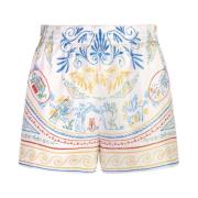 Casablanca Multifärgade Sidenväv Tryckta Shorts Multicolor, Dam