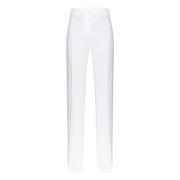 PINKO Högmidjade Flare Byxor Vit White, Dam