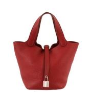 Chanel Vintage Pre-owned Tyg chanel-vskor Red, Dam