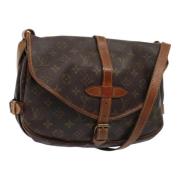 Louis Vuitton Vintage Pre-owned Canvas axelremsvskor Brown, Dam