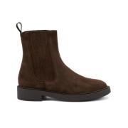 Frau Mocka Chelsea Boots med täckt elastik Brown, Herr