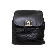 Chanel Vintage Pre-owned Laeder ryggsckar Black, Dam