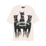 Represent Hundtryck Bomull T-shirt White, Herr