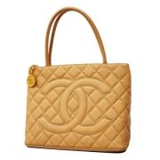 Chanel Vintage Pre-owned Laeder chanel-vskor Beige, Dam