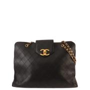 Chanel Vintage Pre-owned Tyg chanel-vskor Black, Dam