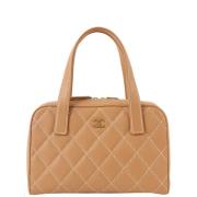 Chanel Vintage Pre-owned Tyg handvskor Beige, Dam