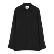 Jil Sander Svart Oversized Skjorta med Långa ärmar Black, Herr