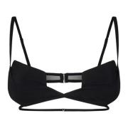 Nensi Dojaka Svart Bralette Toppkläder Aw24 Black, Dam