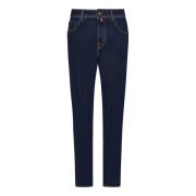 Jacob Cohën Blå Slim Fit Broderade Jeans Blue, Herr