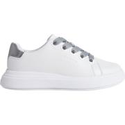 Calvin Klein Vita Sneakers för Kvinnor Elegant Stil White, Dam