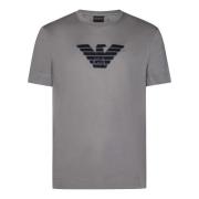 Emporio Armani Grå Logo Broderad T-shirt Gray, Herr