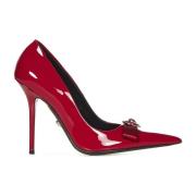 Versace Röda Lackläder Båge Pumps Red, Dam