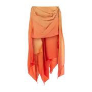 Zimmermann Silk Tranquillity Mini Kjol Orange, Dam