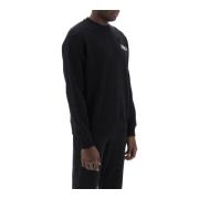 Ermenegildo Zegna Sweatshirt med gummerad logotyp Black, Herr