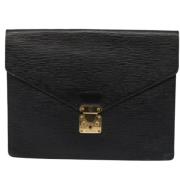 Louis Vuitton Vintage Pre-owned Laeder kuvertvskor Black, Herr