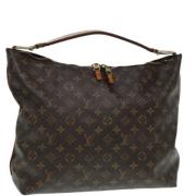 Louis Vuitton Vintage Pre-owned Canvas handvskor Brown, Dam