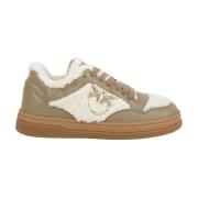 Pinko Taupe Sneaker för stiliga outfits Beige, Dam