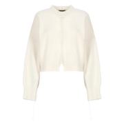 Andrea Ya’aqov Ivory Alpacka Ull Crew Neck Sweater Beige, Dam