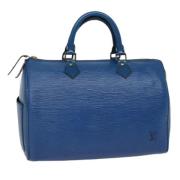 Louis Vuitton Vintage Pre-owned Laeder handvskor Blue, Dam