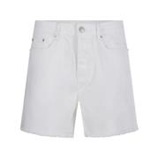 Ami Paris Naturligt Vit Straight Fit Shorts White, Herr