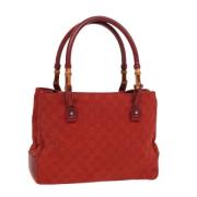 Gucci Vintage Pre-owned Canvas totevskor Red, Dam