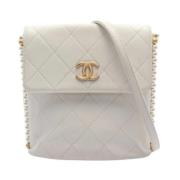 Chanel Vintage Pre-owned Laeder chanel-vskor White, Dam