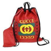 Gucci Vintage Pre-owned Laeder gucci-vskor Red, Dam