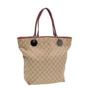 Gucci Vintage Pre-owned Canvas handvskor Beige, Dam