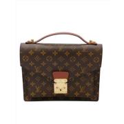 Louis Vuitton Vintage Pre-owned Tyg louis-vuitton-vskor Brown, Dam