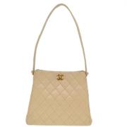 Chanel Vintage Pre-owned Laeder axelremsvskor Beige, Dam