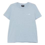 A.p.c. Blå T-shirt och Polo Overdye Stil Blue, Herr