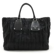 Prada Vintage Pre-owned Canvas totevskor Black, Dam