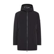 Peuterey Slimline Nylon Trenchcoat med Primaloft Padding Black, Herr