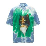 JW Anderson Tie Dye Print Bomull T-shirt Multicolor, Herr