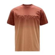 JW Anderson Bruna T-shirts och Polos Bomullsmodell Brown, Herr