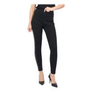 Emporio Armani Svarta leggings med kontrastband Black, Dam