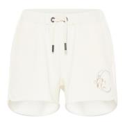 Carlo Colucci De Amicis Broderade Sweatshorts White, Dam