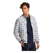 Carlo Colucci Sommarblouson med logotyp colomba White, Herr