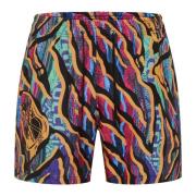 Carlo Colucci Badshorts med djurtryck stickmönster Multicolor, Herr