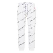 Carlo Colucci Unik Design Sweatpants med Davare Prints White, Herr