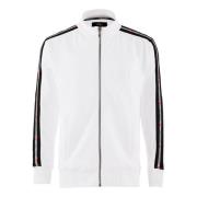 Carlo Colucci Mäns Unika Zip-through Sweatjacke White, Herr