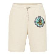 Carlo Colucci Bouclé Shorts Beige, Herr