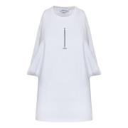 Alexander McQueen Vit Crewneck Ärmlös Topp med T-Bar Kedja White, Dam