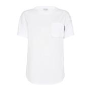 Brunello Cucinelli Elegant T-shirt för kvinnor White, Dam